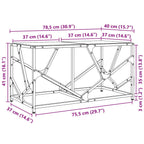 Salontafel Met Transparant Glazen Blad 78,5X40X41 Cm Staal