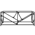 Salontafel Met Transparant Glazen Blad 98,5X50X41 Cm Staal