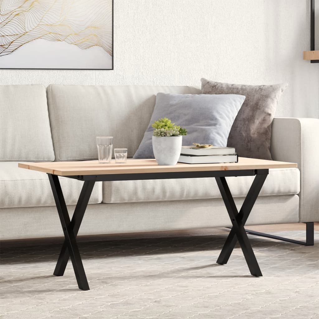 Eettafel 180X90X75,5 Cm Massief Grenenhout En Staal