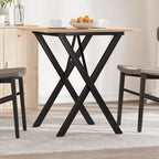 Eettafel 180X90X75,5 Cm Massief Grenenhout En Staal