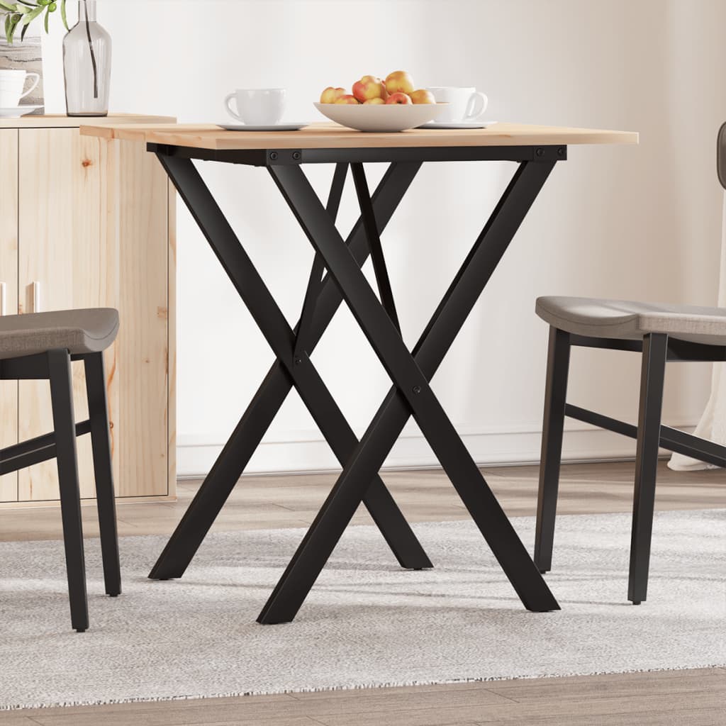 Eettafel 180X90X75,5 Cm Massief Grenenhout En Staal