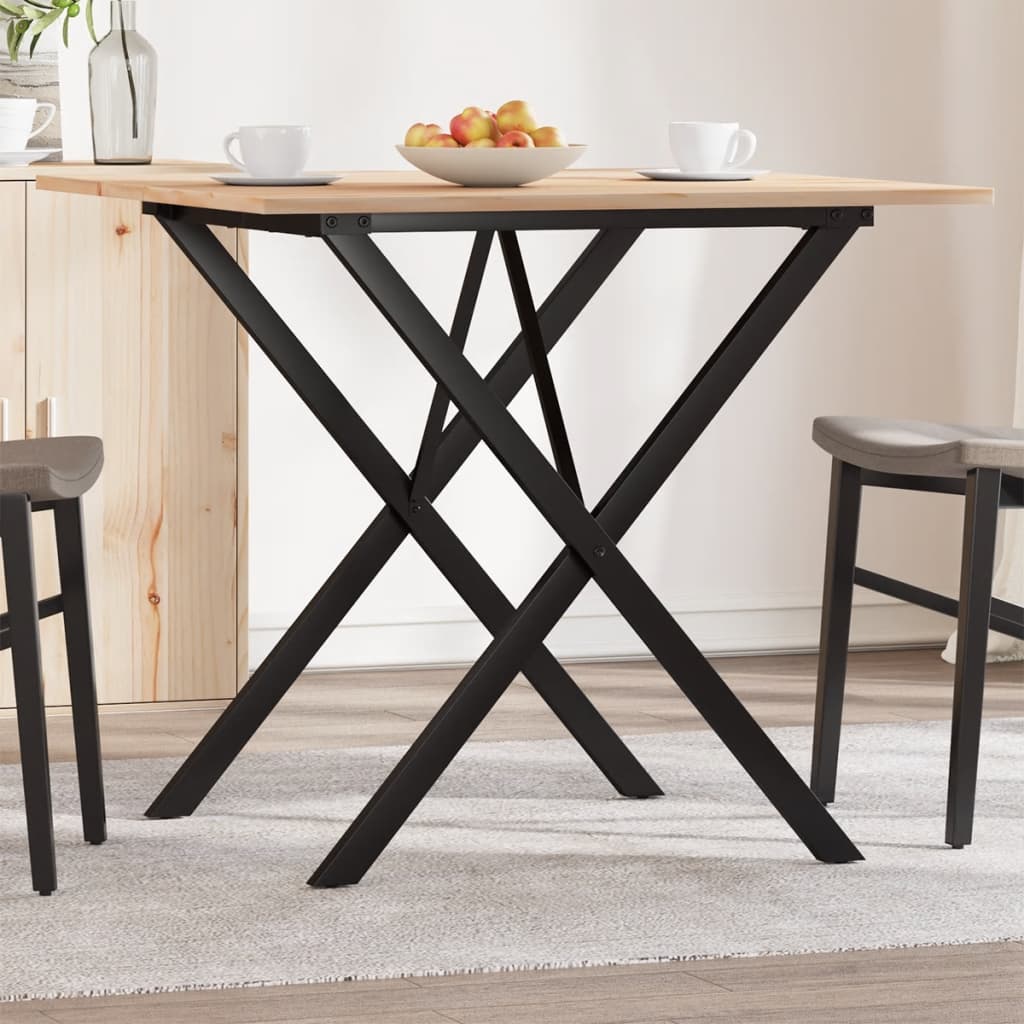 Eettafel 180X90X75,5 Cm Massief Grenenhout En Staal