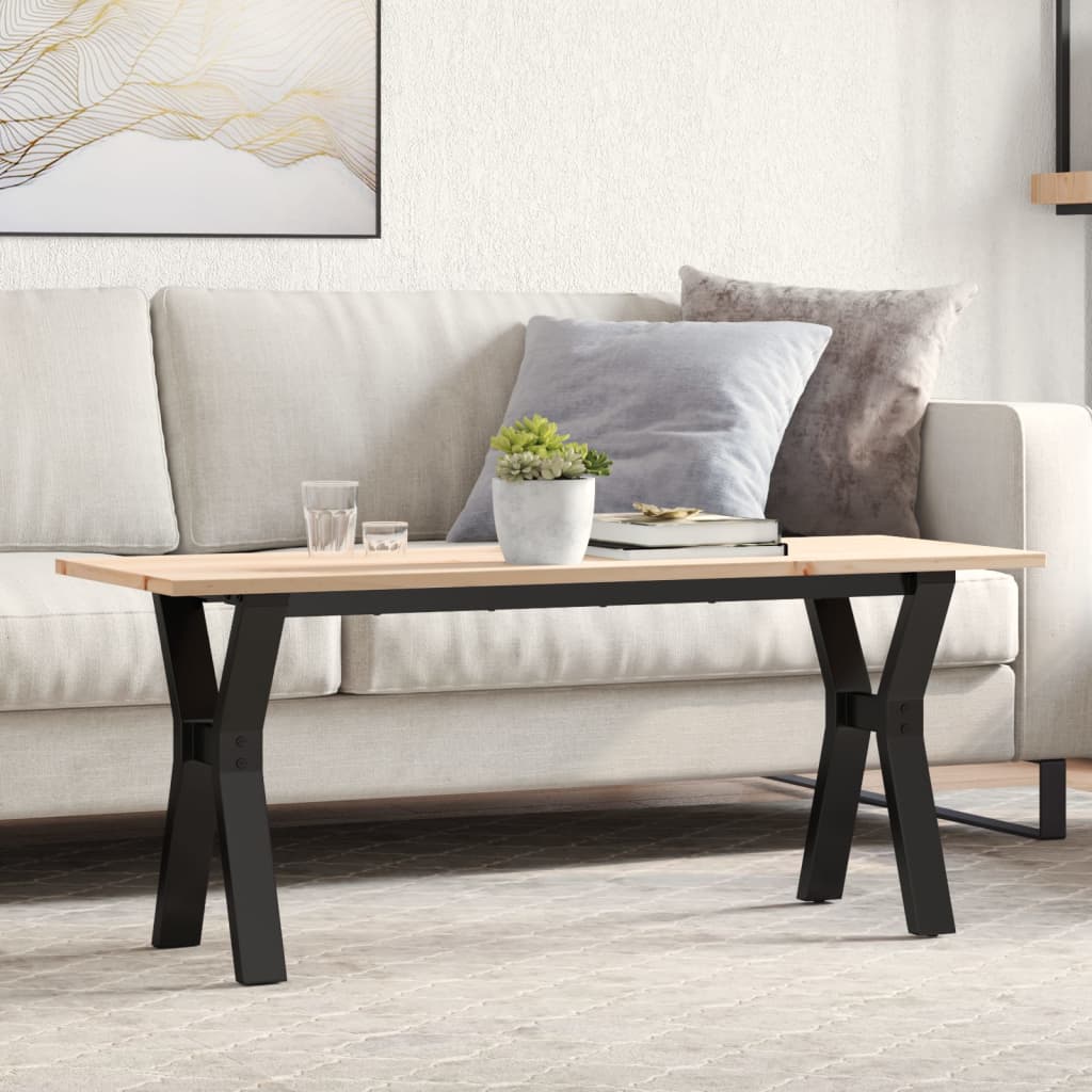Eettafel 160X80X75,5 Cm Massief Grenenhout En Staal