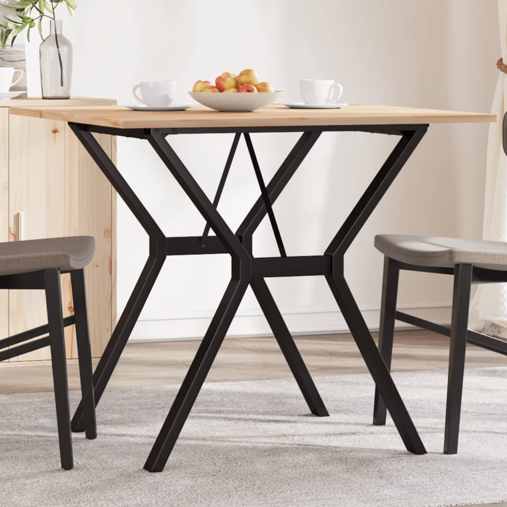 Eettafel 160X80X75,5 Cm Massief Grenenhout En Staal