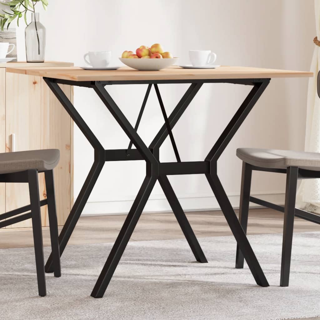 Eettafel 160X80X75,5 Cm Massief Grenenhout En Staal