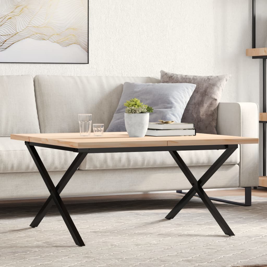 Eettafel 180X90X75,5 Cm Massief Grenenhout En Staal