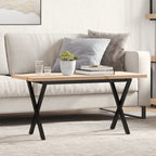Eettafel 180X90X75,5 Cm Massief Grenenhout En Staal