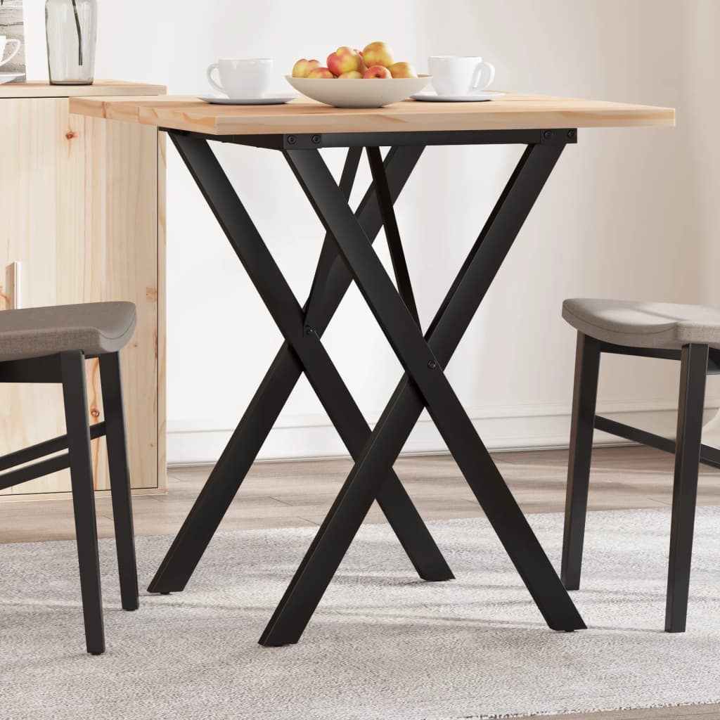 Eettafel 180X90X75,5 Cm Massief Grenenhout En Staal