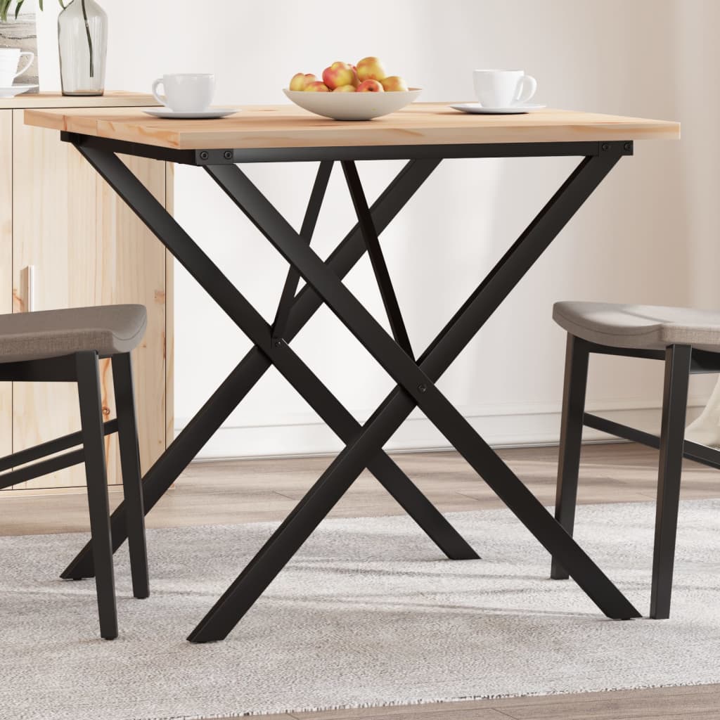 Eettafel 180X90X75,5 Cm Massief Grenenhout En Staal