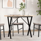 Eettafel 180X90X75,5 Cm Massief Grenenhout En Staal