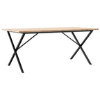 Eettafel 180X90X75,5 Cm Massief Grenenhout En Staal