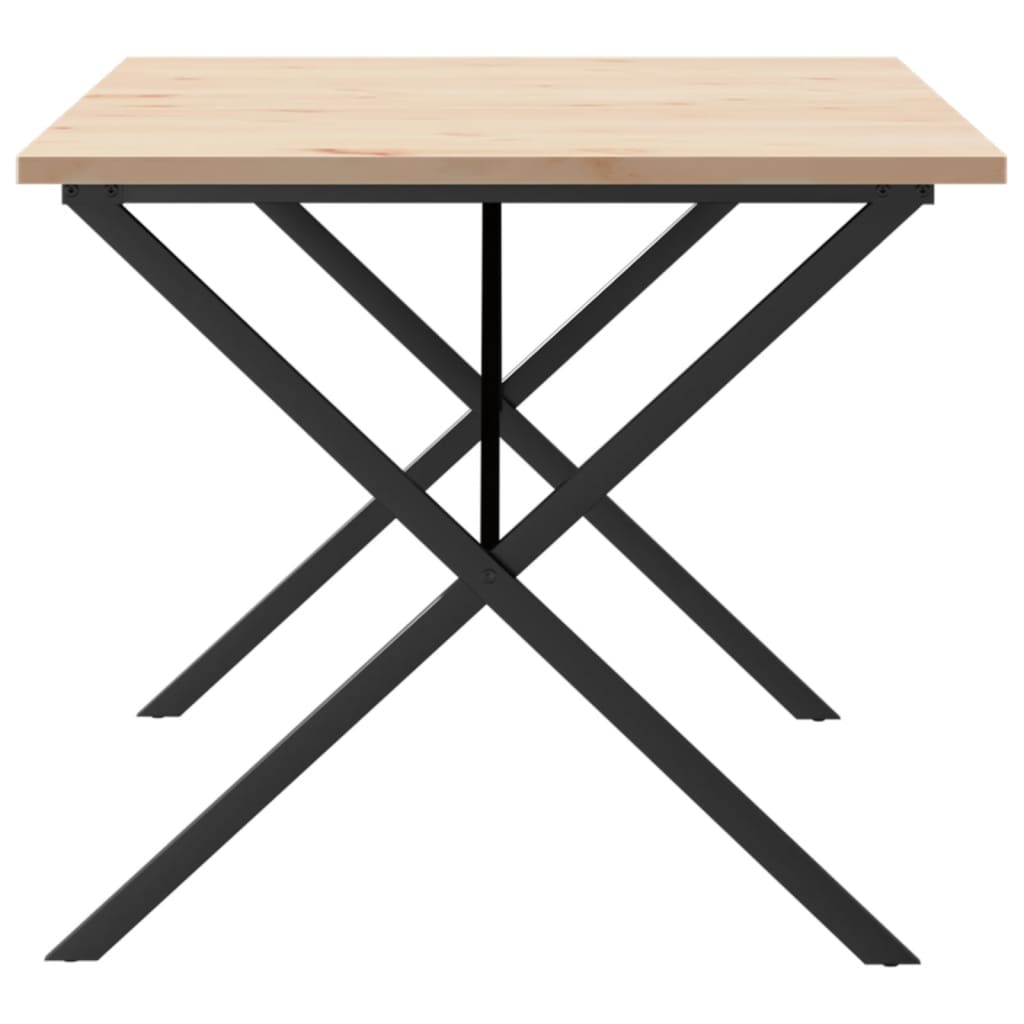 Eettafel 180X90X75,5 Cm Massief Grenenhout En Staal