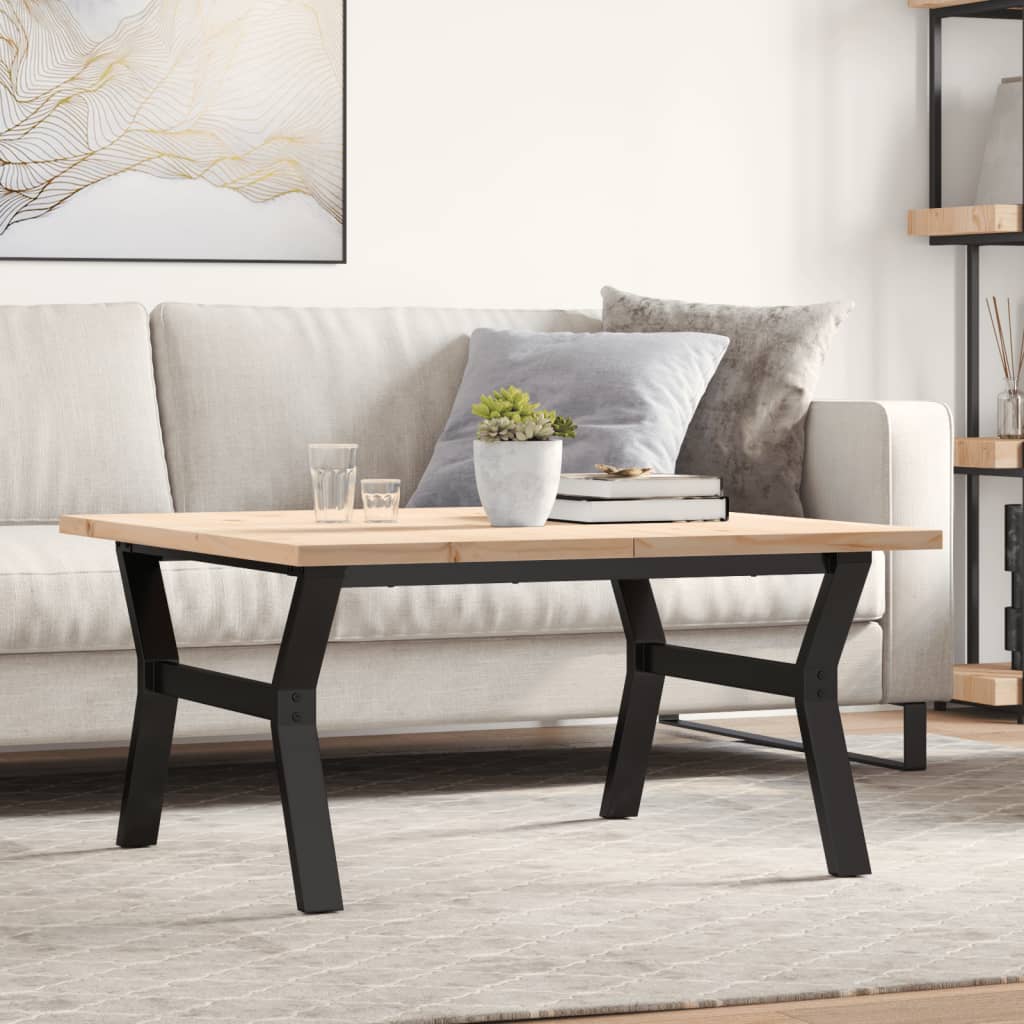 Eettafel 160X80X75,5 Cm Massief Grenenhout En Staal