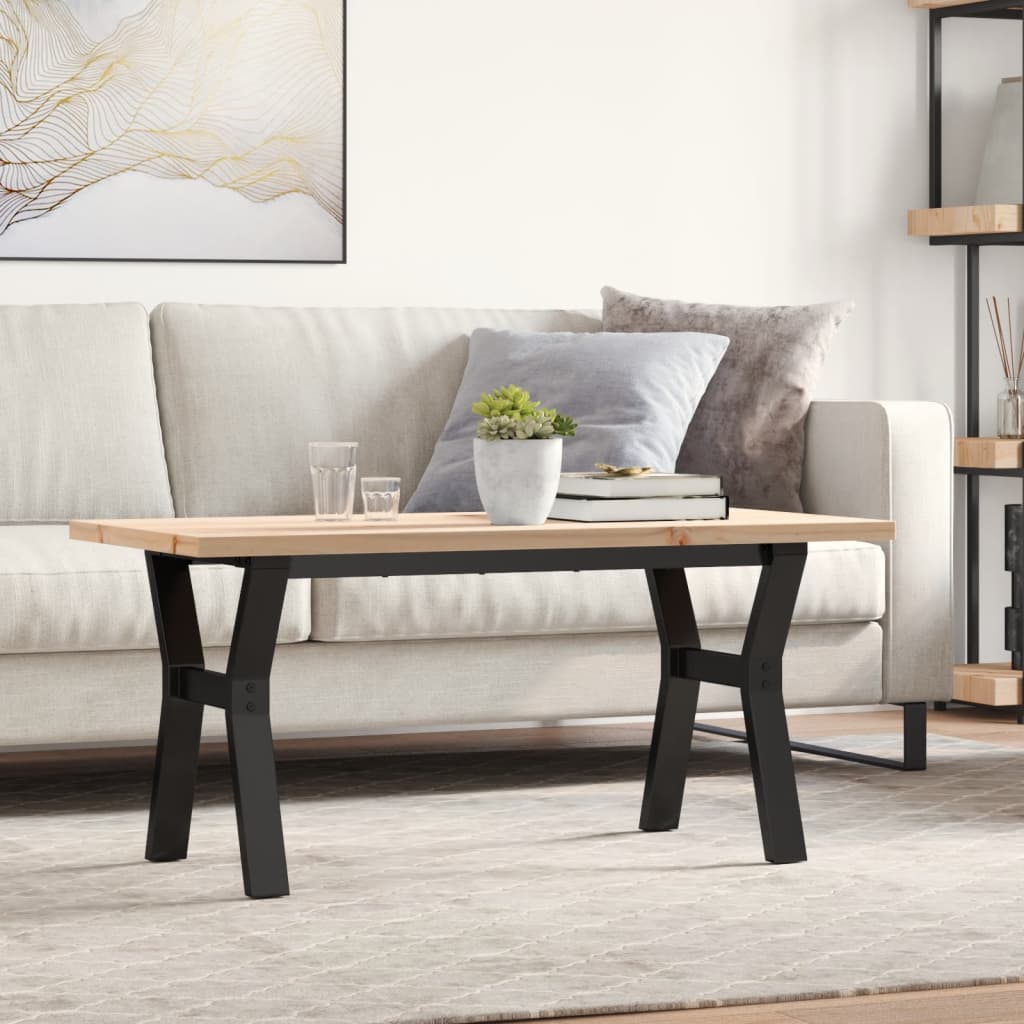 Eettafel 160X80X75,5 Cm Massief Grenenhout En Staal