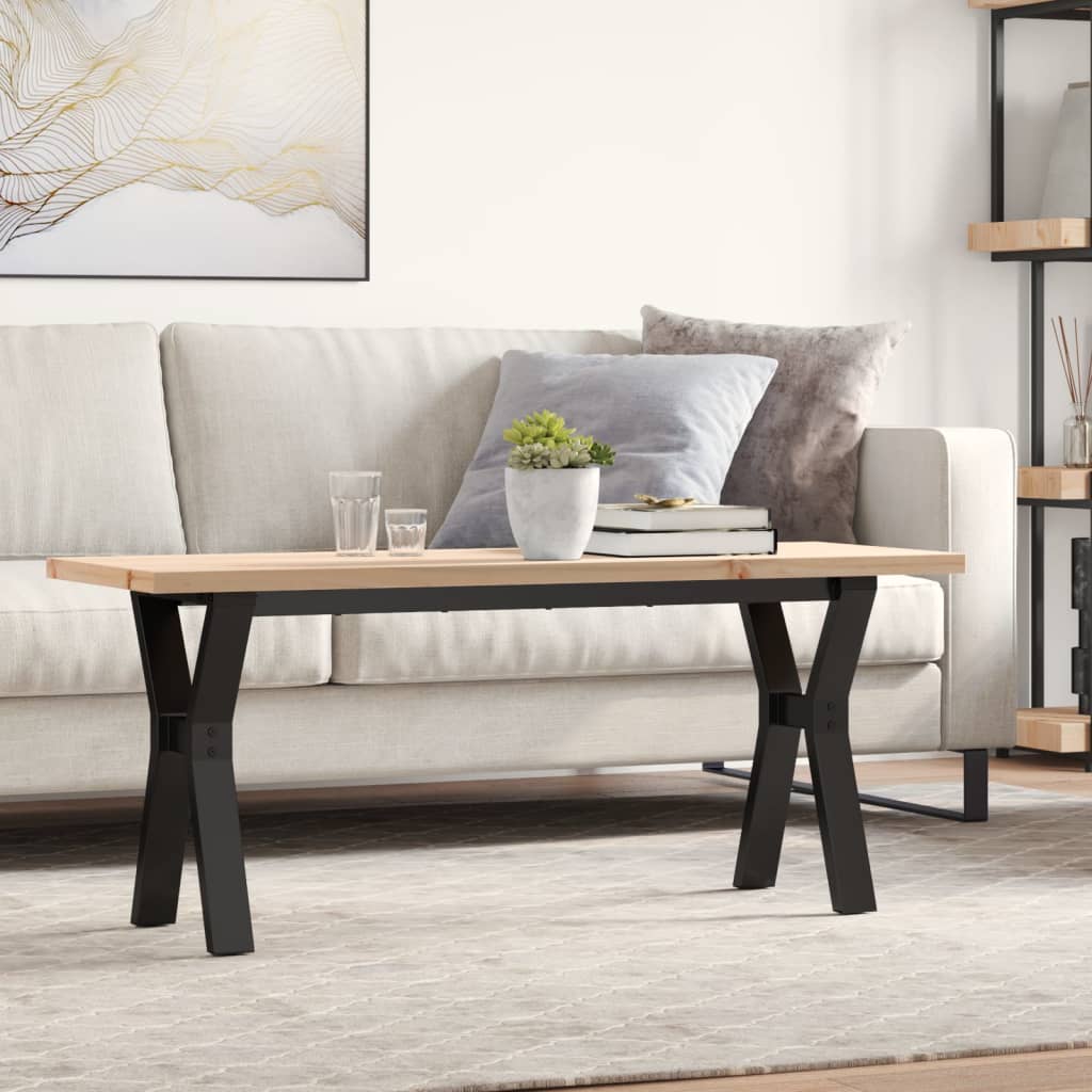 Eettafel 160X80X75,5 Cm Massief Grenenhout En Staal