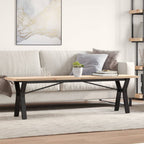 Eettafel 160X80X75,5 Cm Massief Grenenhout En Staal