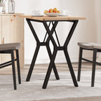 Eettafel 160X80X75,5 Cm Massief Grenenhout En Staal