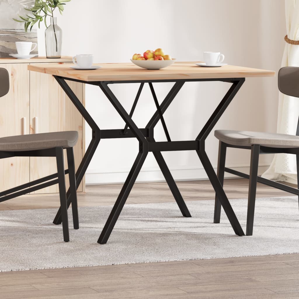 Eettafel 160X80X75,5 Cm Massief Grenenhout En Staal