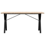 Eettafel 160X80X75,5 Cm Massief Grenenhout En Staal