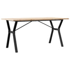 Eettafel 160X80X75,5 Cm Massief Grenenhout En Staal