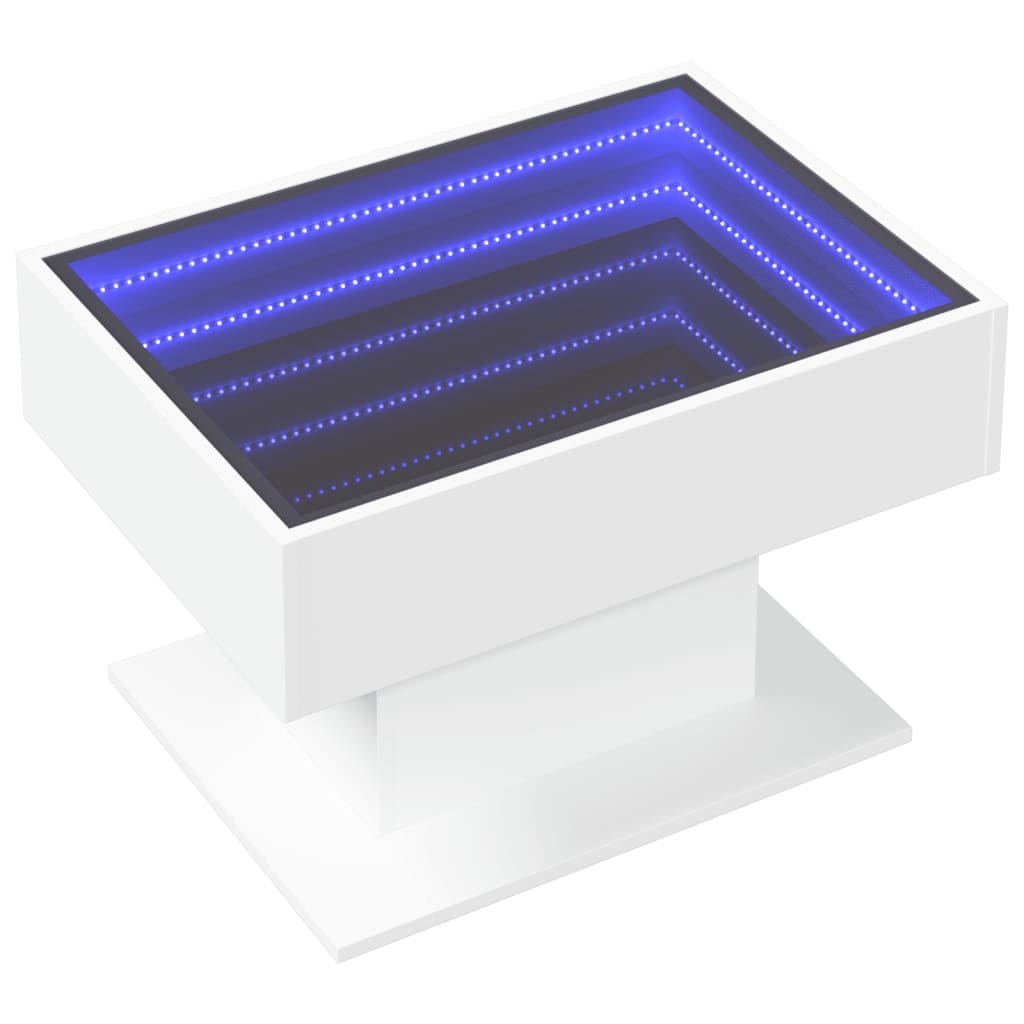Salontafel Met Led 70X50X45 Cm Bewerkt Hout