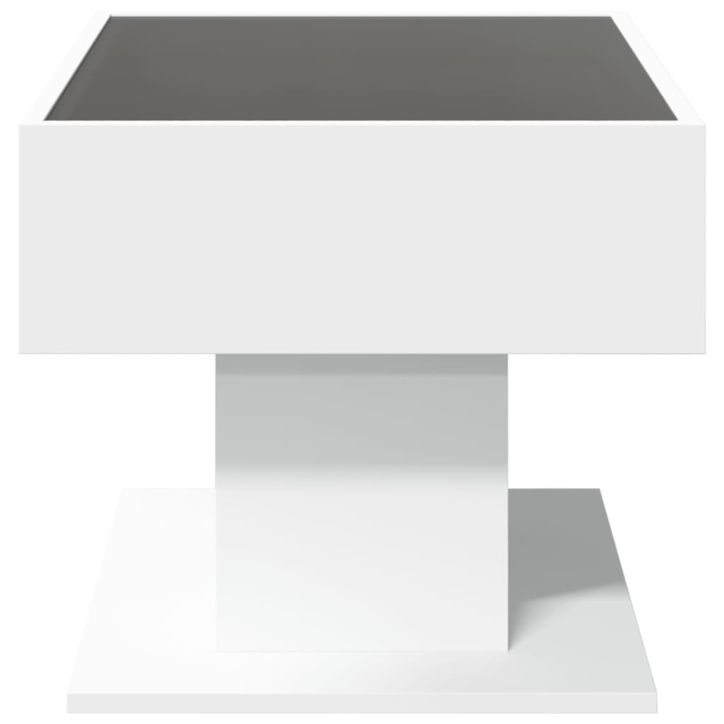 Salontafel Met Led 70X50X45 Cm Bewerkt Hout