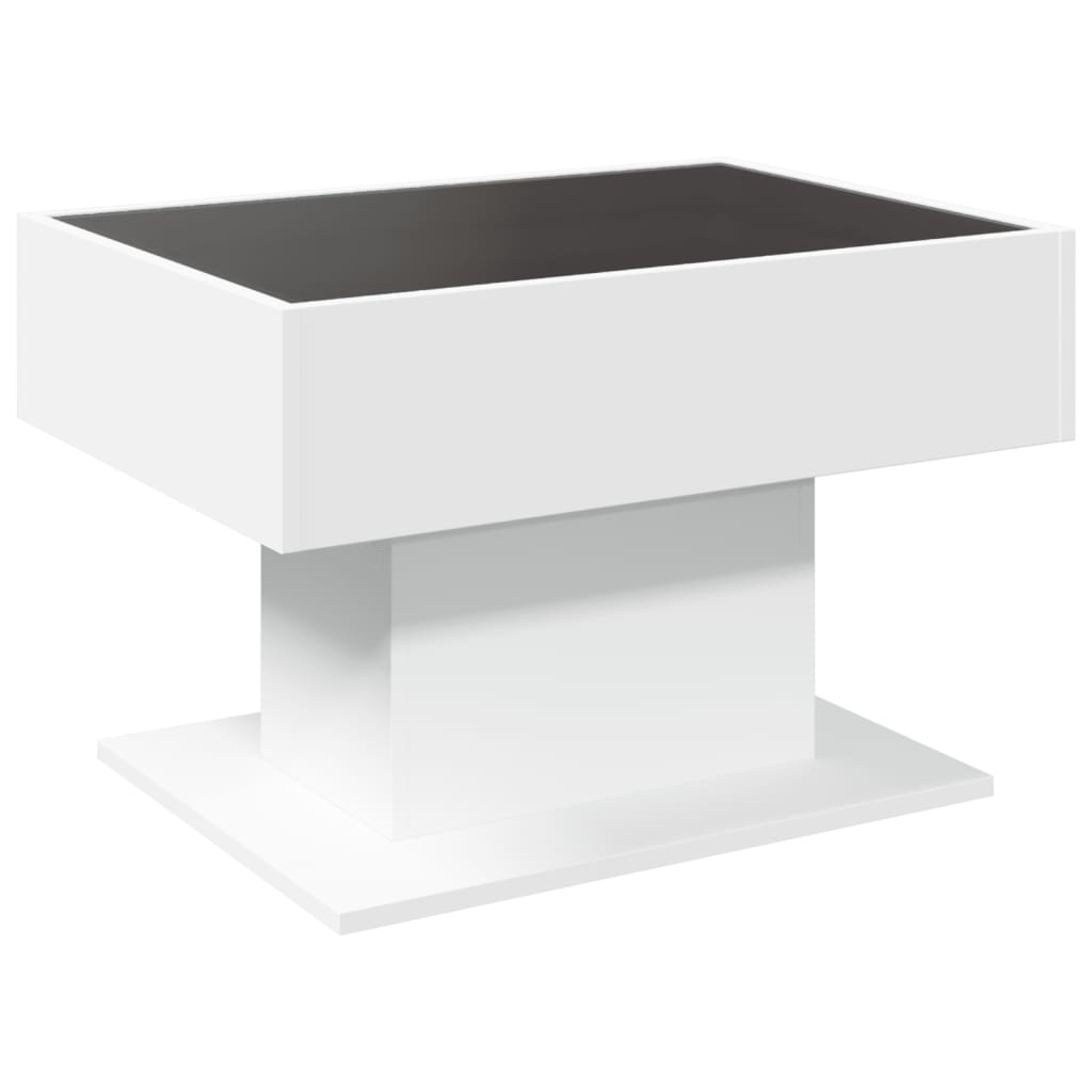 Salontafel Met Led 70X50X45 Cm Bewerkt Hout