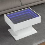 Salontafel Met Led 70X50X45 Cm Bewerkt Hout
