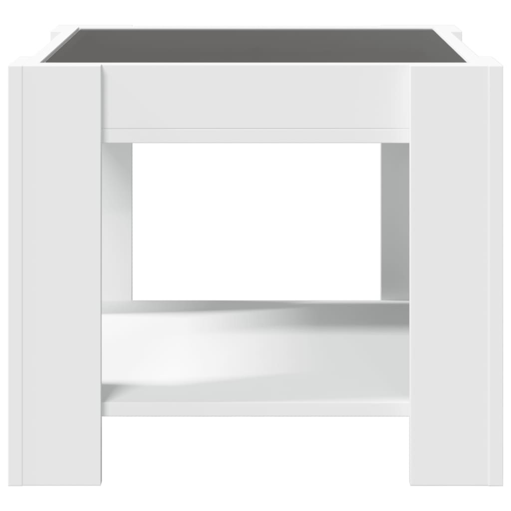 Salontafel Met Led 53X53X45 Cm Bewerkt Hout