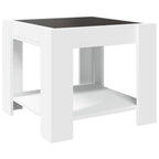 Salontafel Met Led 53X53X45 Cm Bewerkt Hout