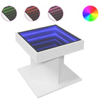 Salontafel Met Led 50X50X45 Cm Bewerkt Hout