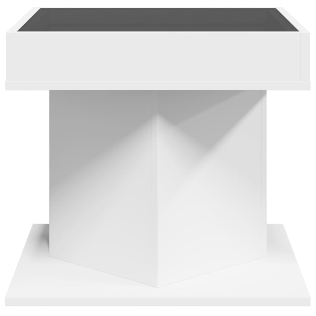 Salontafel Met Led 50X50X45 Cm Bewerkt Hout