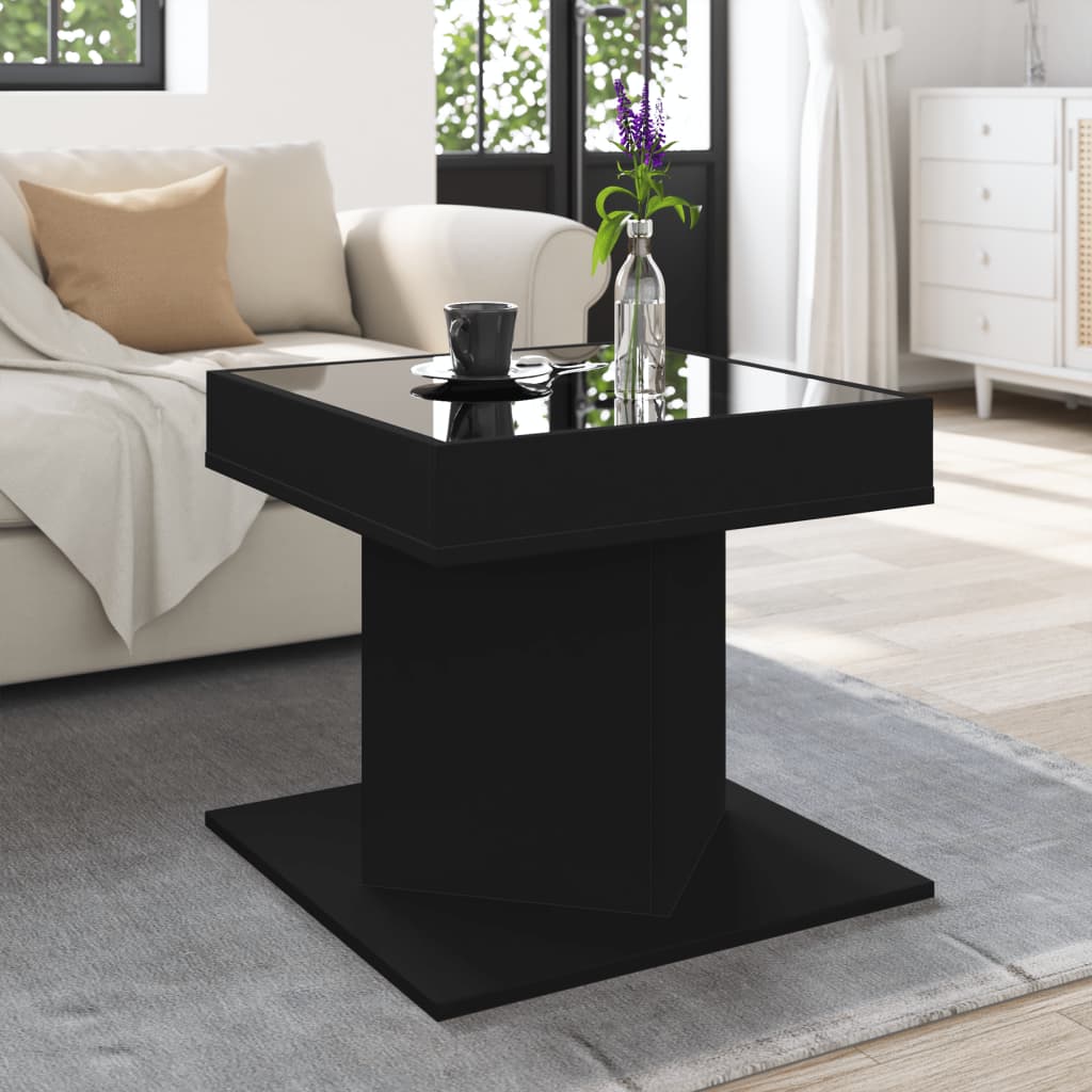 Salontafel Met Led 50X50X45 Cm Bewerkt Hout