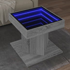 Salontafel Met Led 50X50X45 Cm Bewerkt Hout