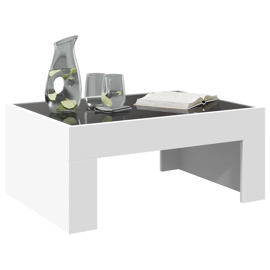 Salontafel Met Infinity Led 70X50X30 Cm Wit