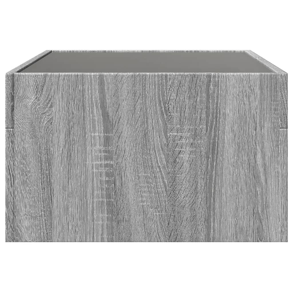Salontafel Met Infinity Led 70X50X30 Cm Eikenkleur Grijs Sonoma