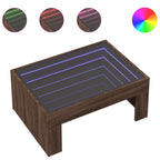 Salontafel Met Infinity Led 70X50X30 Cm Ig Bruin Eikenkleur