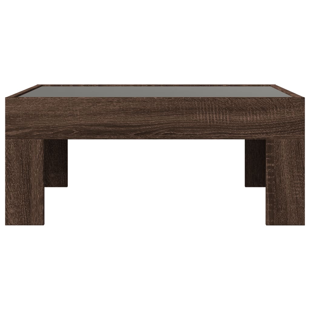 Salontafel Met Infinity Led 70X50X30 Cm Ig Bruin Eikenkleur