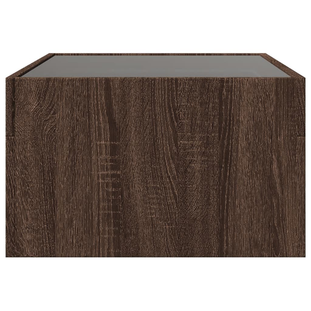 Salontafel Met Infinity Led 70X50X30 Cm Ig Bruin Eikenkleur