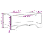 Salontafel 100X51X40 Cm Bewerkt Hout
