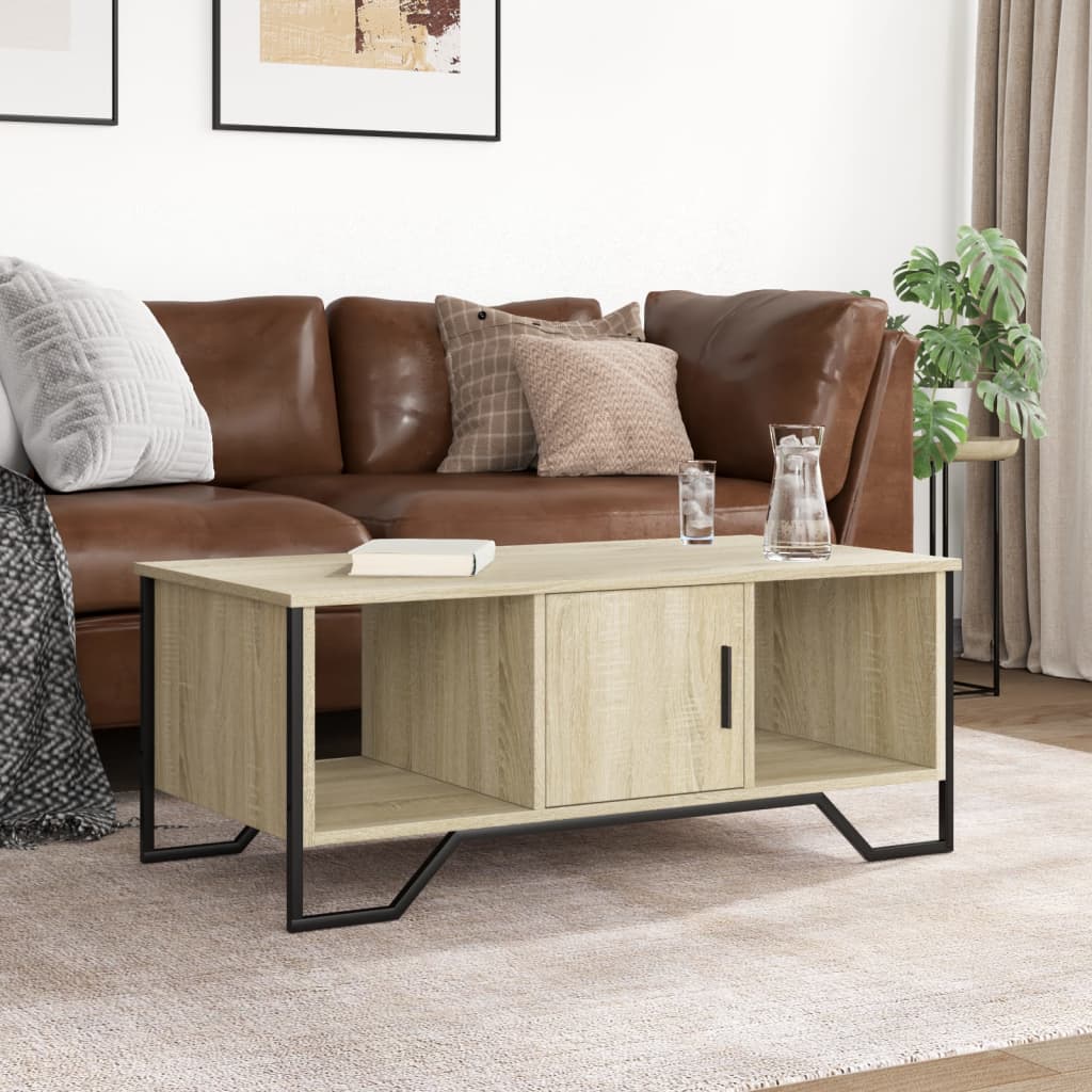 Salontafel 100X51X40 Cm Bewerkt Hout Kleurig