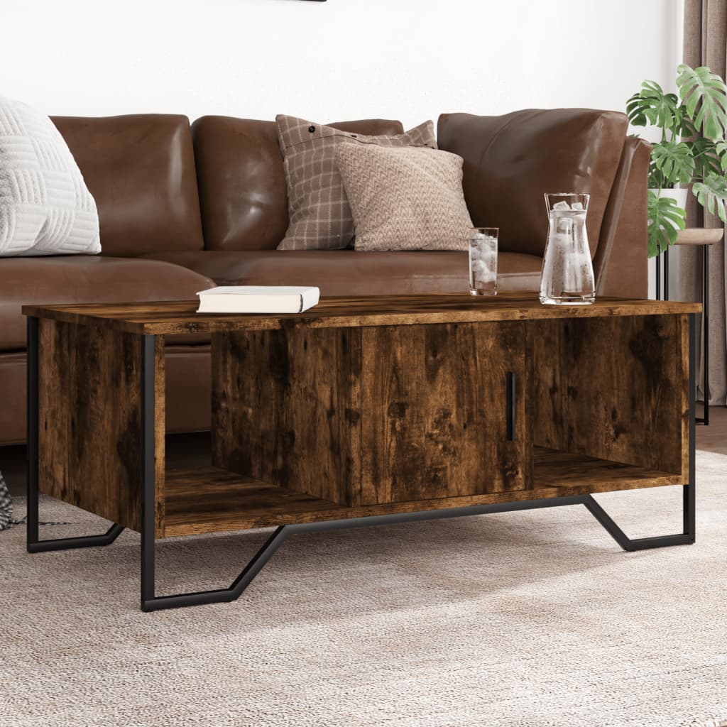 Salontafel 100X51X40 Cm Bewerkt Hout Kleurig