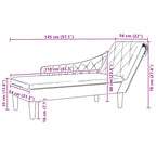 Chaise Longue Met Kussen En Rechterarmleuning Stof