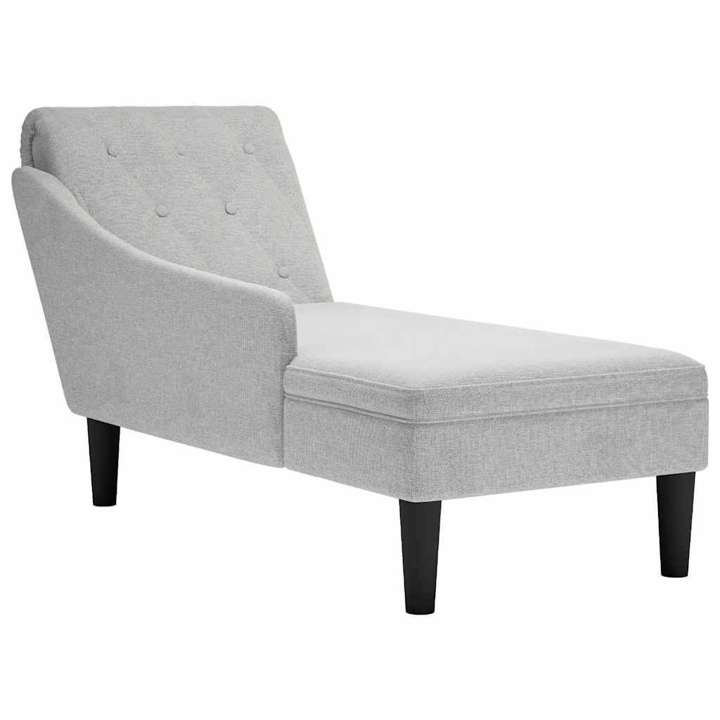 Chaise Longue Met Kussen En Rechterarmleuning Stof