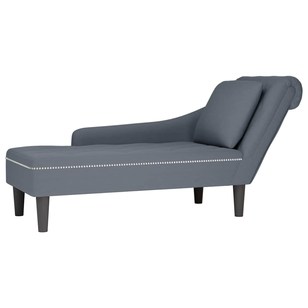 Chaise Longue Met Kussen En Rechterarmleuning Fluweel