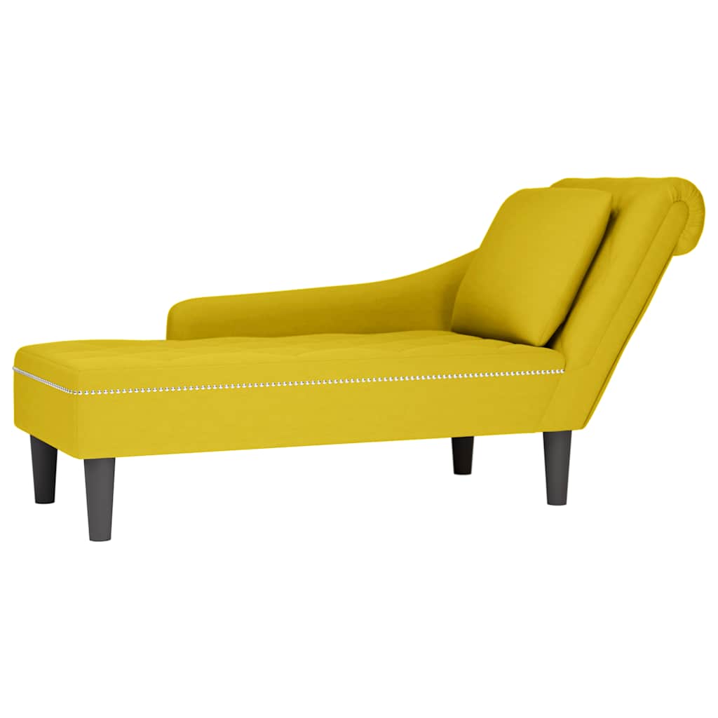 Chaise Longue Met Kussen En Rechterarmleuning Fluweel