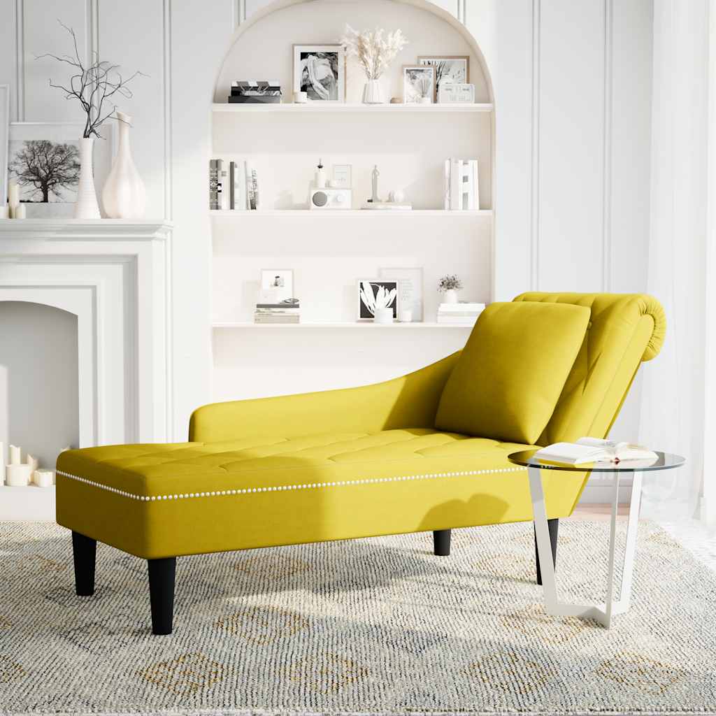 Chaise Longue Met Kussen En Rechterarmleuning Fluweel