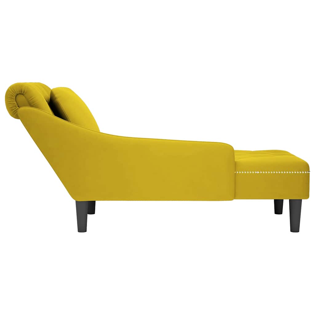 Chaise Longue Met Kussen En Rechterarmleuning Fluweel