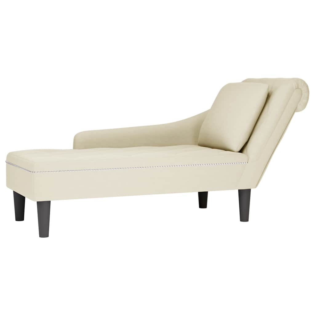 Chaise Longue Met Kussen En Rechterarmleuning Fluweel