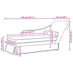 Chaise Longue Met Bolster&Rechterarmleuning Fluweel